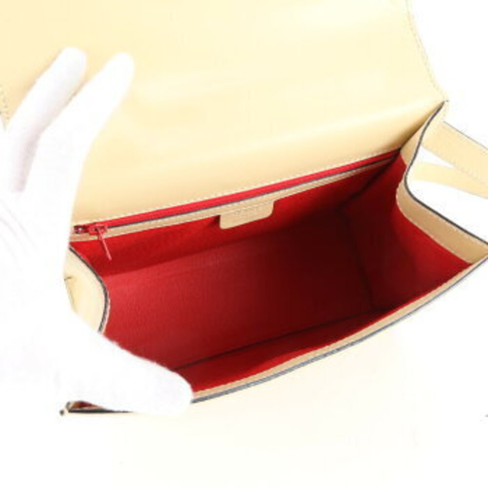 Celine leather shoulder bag hand top handles Beige Tan - Picture 7 of 9